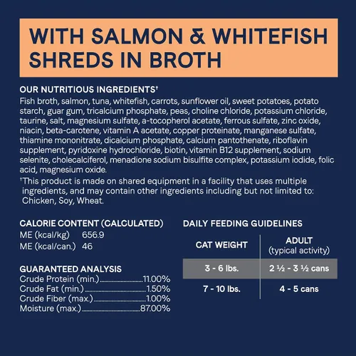 Miniatura 8 de Canidae Pure Adore Premium - Alimento húmedo para gatos, salmón y pescado blanco en caldo, 2.46 onzas (caja de 24), sin granos