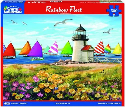 Miniatura 2 de White Mountain Rompecabezas de 500 piezas para verano, playa, velero, con piezas grandes, regalo para adultos y familia, de 18 x 24 pulgadas, flota