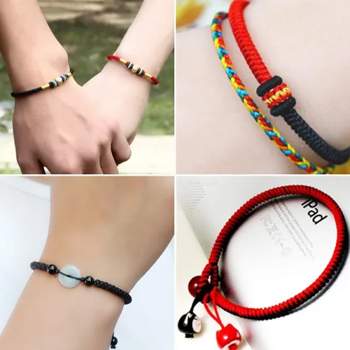 Miniatura 7 de Cordón de nailon de 0.031 in, hilo de nudo chino macramé pulsera de cola de rata trenzada (negro)
