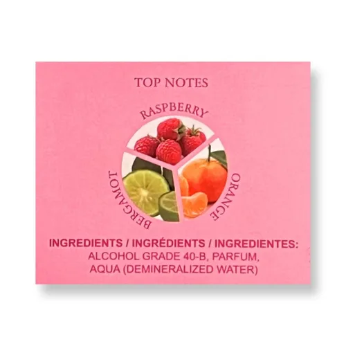 Miniatura 4 de Pink Love Eau de Parfum para mujer 3.4 onzas líquidas de fascinantes notas de bergamota y vainilla naranja frambuesa Fragancia ligera para uso
