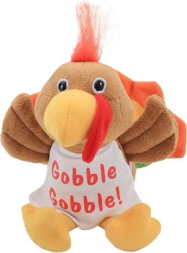 Peluche de pavo de Acción de Gracias, perfecto para todas las edades, suave y abrazable, 8 pulgadas
