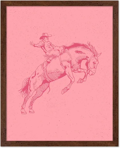 Miniatura 62 de Poster Master Póster de Rodeo marrón – Estampado retro de vaquero sobre caballo – Arte de vaquero – Arte occidental – Arte del salvaje oeste