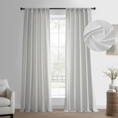 Miniatura 14 de HPD Half Price Drapes - Cortinas básicas de lino sintético de 84 pulgadas de largo, par de 2 paneles - 50 pulgadas de ancho x 84 pulgadas de largo