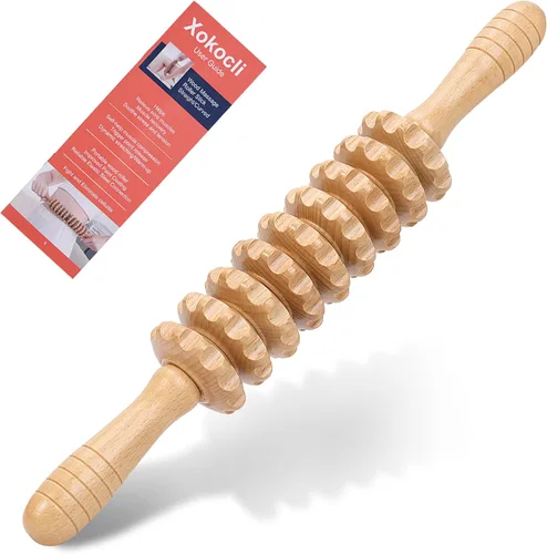 Miniatura 8 de Xokocli Herramienta de masaje para celulitis, terapia de madera, herramientas de masaje para fascia, rodillo de celulitis, masajeador de drenaje