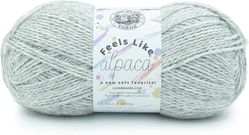 Miniatura 8 de Lion Brand Yarn Feels Like alpaca, hilo suave para tejer, borgoña, 1 paquete