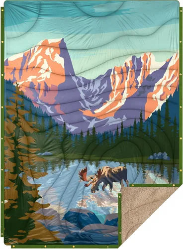Miniatura 18 de Manta de Campamento al Aire Libre con Forro Sherpa, Manta de Campamento Extra Cálida y Gruesa, Poncho Ultraligero y Suave para Camping DWR