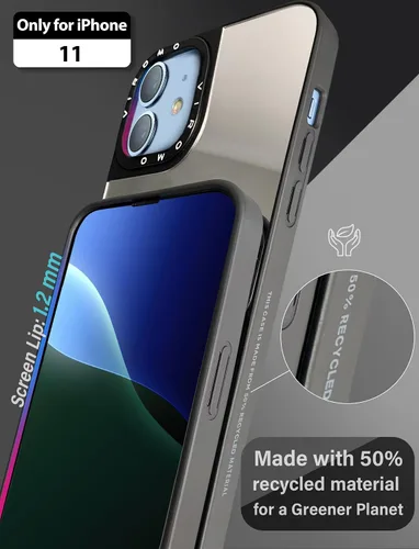 Miniatura 7 de VIROMO - Funda espejo irrompible para iPhone 11 con 2 protectores de pantalla, acrílico flexible no vidrio, a prueba de golpes, delgada, resistente
