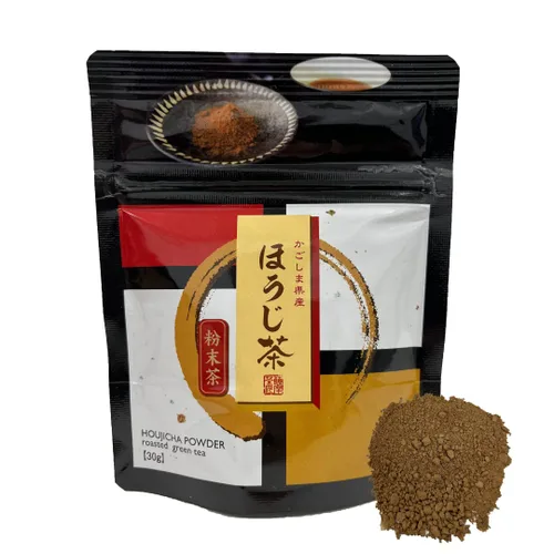 Houjicha - Polvo de té verde de alta calidad, auténtico origen japonés, bolsa de 1 oz (30 g), desde nuestra casa de té hasta tu puerta - [Polvo de