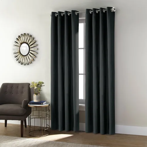 Miniatura 5 de Loft Living Spirit Total Blackout - Panel de cortina texturizada, 52 x 84 pulgadas, color negro