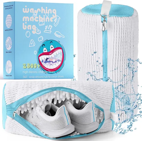 Miniatura 8 de Bolsa XXL para lavadora de zapatos, bolsa de zapatos de lavandería para lavadora y secadora, bolsa de zapatos de lavandería para proteger tenis