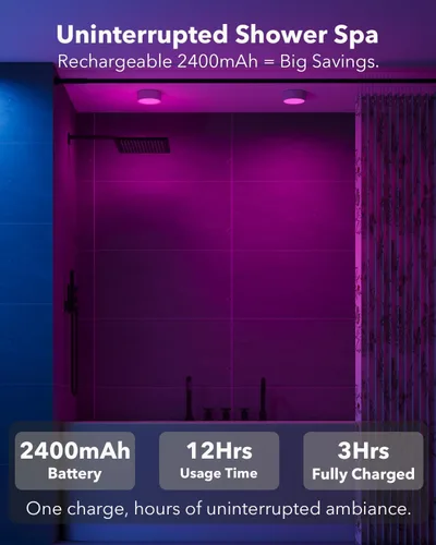 Miniatura 3 de Luces LED recargables de disco con control remoto, luces de botón con pilas de 2400mAh, luces adhesivas magnéticas para tocar, luz inalámbrica
