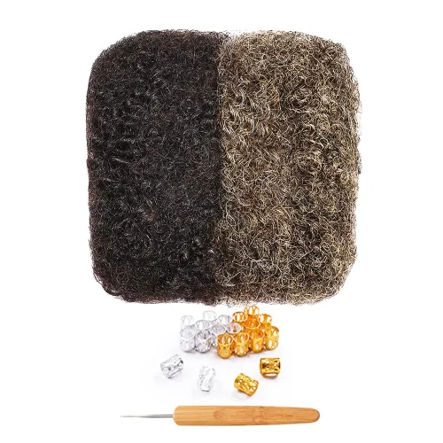 Miniatura 68 de Extensiones Loc de 10 pulgadas de grosor de cabello humano de 10 pulgadas, 10 hebras, extensiones de rastas de cabello humano para mujeres