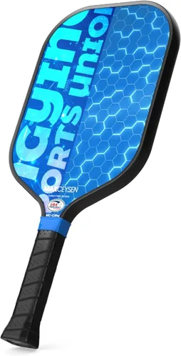 Juego de paletas de pickleball con 2 raquetas de pickleball, 4 bolas de pickleball y bolsa de pickleball superficie de fibra de carbono para hombres