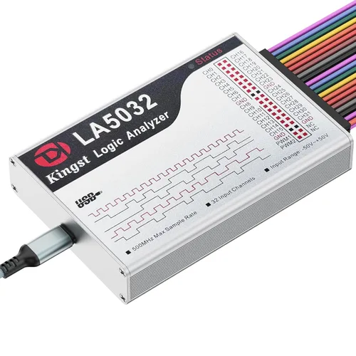 Miniatura 8 de LA5016 Analizador Lógico USB - 16 Canales 500MS/s 10GB de Profundidad Generador PWM, Herramienta de Depuración MCU ARM FPGA, Software en Inglés
