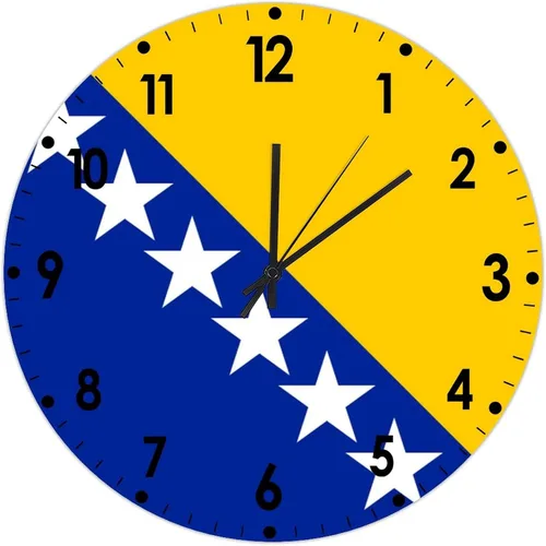 Miniatura 513 de Cheyan Reloj de pared con bandera de Canadá de 12 pulgadas, silencioso, sin tictac, de PVC, funciona con pilas, reloj redondo decorativo, regalo