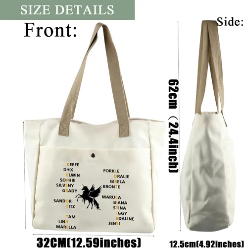 Miniatura 4 de PXTIDY Bolsa de maquillaje Team Foster Kee-fe Keeper of the Lost Cities Personajes Tote Bag KOTLC Novela Inspirado en Bookish Gift
