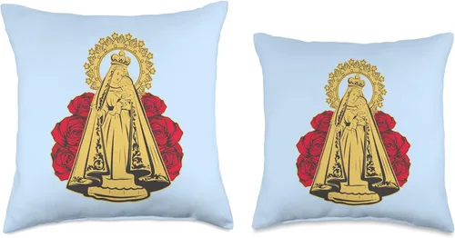 Miniatura 3 de Virgin Mary of Charity. Catholic Cuban Art Virgen de Caridad Del Cobre, Almohada Cuba, 16 x 16 pulgadas, multicolor