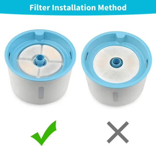 Miniatura 6 de Filtros de fuente de agua para gatos, cartuchos de repuesto para fuentes automáticas de agua para mascotas de 81 oz/2.4 L, filtro de carbón activado