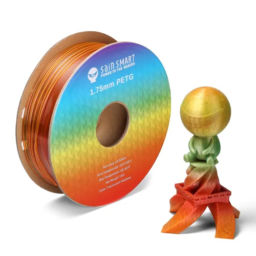 Miniatura 9 de SainSmart PRO-3 - Filamento de impresora 3D de PETG (tereftalato de polietileno) de primera calidad de 0.069'', negro y transparente y rosa intenso