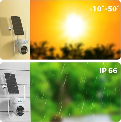 Miniatura 7 de Hiseeu - Cámara de seguridad celular 4G LTE con energía solar, cámara de seguridad inalámbrica para exteriores sin WiFi, 24/7, detección de blanco-1