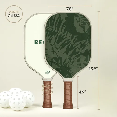 Miniatura 2 de Recess Premium Pickleball Paddle - Superficie de fibra de vidrio fuerte y duradera, ligera, núcleo de panal y asas de agarre cómodas, torneo o juego