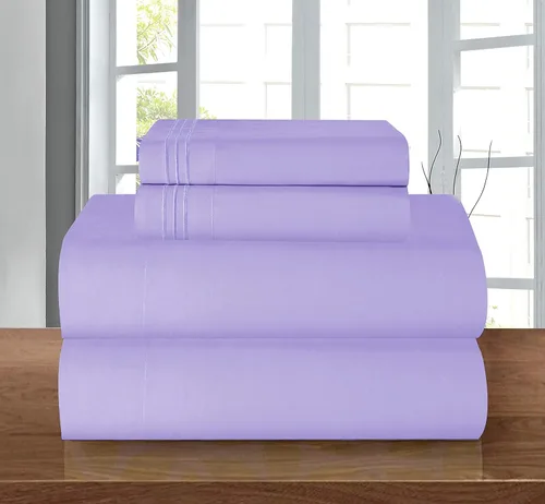 Miniatura 109 de Elegant Comfort - Juego de sábanas de 4 piezas de microfibra, 1500 hilos, sin arrugas, sábana bajera elástica, esquinas tipo bolsillos profundos