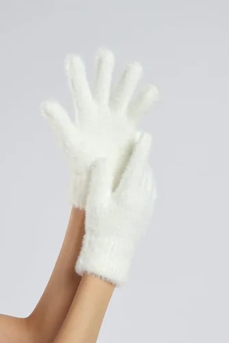 Miniatura 12 de Sahabowi Guantes de cuero para clima frío Manopla de lana cálida de invierno para mujeres