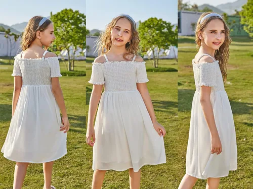 Miniatura 8 de Arshiner Vestido casual de verano sin mangas para niñas de 4 a 13 años