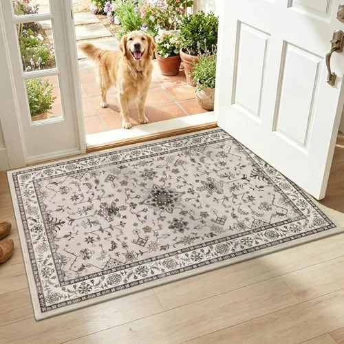 Miniatura 121 de HEBE Alfombra Pasillo 2'x10' Lavable Vintage Desgastada Alfombras de Área Antideslizante Alfombra de Lavandería Boho Alfombras de Piso para Pasillos
