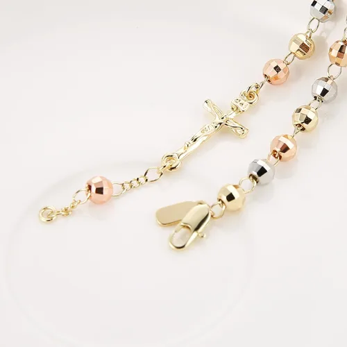 Miniatura 50 de HZMAN Pulsera de cruz con cuentas de rosario virgen de Guadalupe ajustable para mujer, regalo de joyería