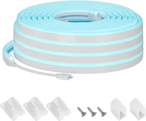 Miniatura 12 de SEZO Tira de luces LED de neón que emiten lateralmente direccionables WS2811 IC RGB color de persecución 3M DC24V 108LEDs/m IP67 Cuerda de neón