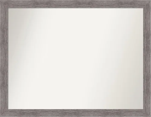 Miniatura 11 de Amanti Art Espejo de baño gris para sobre el fregadero, 31 x 48 pulgadas, espejo de tocador rectangular estrecho de color gris, marco de madera