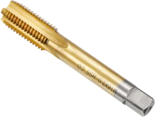 Miniatura 9 de Grifos de fresado de rosca, rosca métrica M12 x 1.75, máquina recubierta de titanio, herramienta de roscado de tornillos de 4 flautas rectas