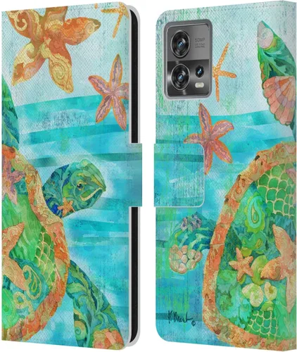 Miniatura 9 de Head Case Designs Officially Licensed Paul Brent Agate Mermaid Coastal Leather Book Wallet Case Cover Compatible with Motorola Moto Edge 30 Fusion