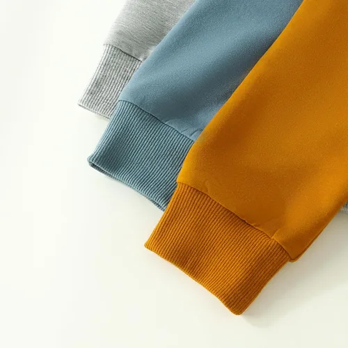 Miniatura 6 de Pantalones de otoño para bebé, paquete de 3 unidades, pantalones deportivos casuales de color sólido, con bolsillo y cintura elástica, pantalones