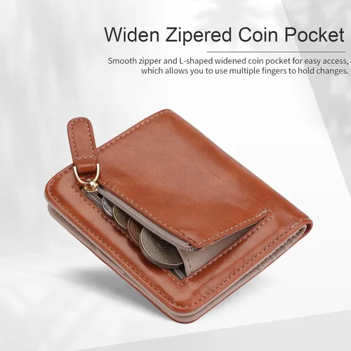 Miniatura 3 de APHISON Billetera pequeña delgada para mujeres y hombres, cartera RFID para mujer, diseño de girasol, de piel con girasol, tarjetero para tarjetas