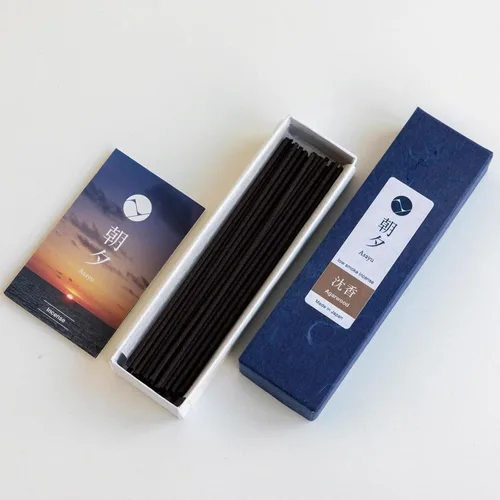 Miniatura 2 de Asayu Japan Varillas de incienso natural de madera de agar, tamaño de muestra de incienso japonés para relajación nocturna, yoga, meditación.