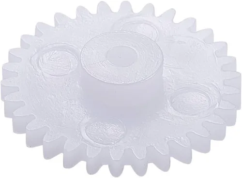 Miniatura 10 de Bettomshin 30 piezas de dientes de engranaje de plástico de 0.5 módulos modelo 322A OD 17mm/0.66" x diámetro del agujero 2mm/0.08" x espesor