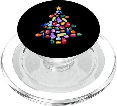 Miniatura 7 de Variedad de geoda de roca mineral de cuarzo geología para árbol de Navidad, PopSockets intercambiables PopGrip