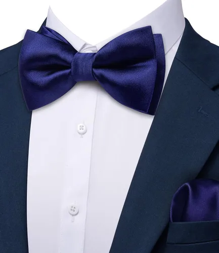 Miniatura 2 de YOHOWA Juego de pañuelos de cachemira preatados para hombre y niños, ajustable, elegante, para bodas, fiestas