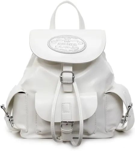 Linda mochila estética bolsa de hombro - Mochila Kawaii Mini Mochila Daypack Coquette Harajuku Cutecore Bookbag Monedero, Beige, Mediana, Linda