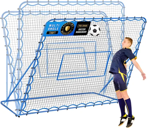 Soccer Baseball Rebounder Net, Soccer Goal Net, Volleyball Softball Rebound Pitchback Net Quick-Switch Angle Training for Control, Passing Practice,