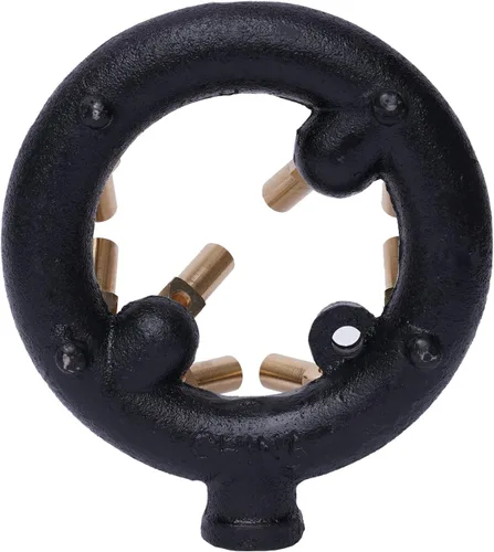 Miniatura 8 de TFCFL Quemador de chorro de 10 puntas, boquilla de forma redonda de 3/8 tubos, chorro de gas natural de hasta 80,000 BTU/HR cuerpo de hierro fundido