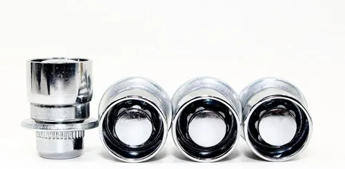 Miniatura 4 de Veritek OE - Juego de 4 cerraduras cromadas de repuesto de 12 x 1.5 pulgadas con 2 llaves de zinc para ruedas de fábrica VPE-45700N2CH