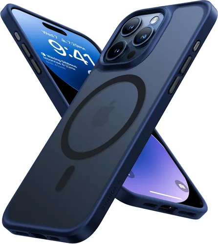 Miniatura 20 de TORRAS Funda ultra magnética para iPhone 15 Pro, [probada en 3 caídas de grado militar] [compatible con MagSafe], a prueba de golpes, translúcida