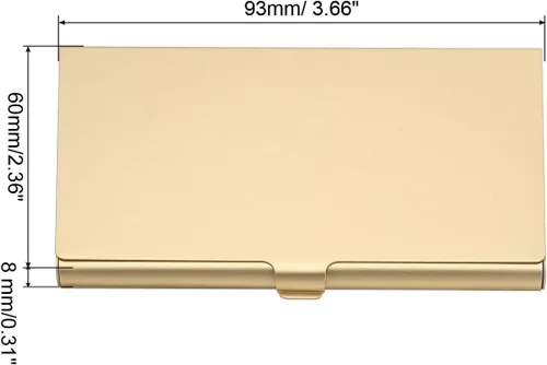Miniatura 2 de PATIKIL Titular de la tarjeta de visita, titular de la tarjeta del metal de aluminio para la tarjeta de crédito de la tarjeta de, Dorado, plateado