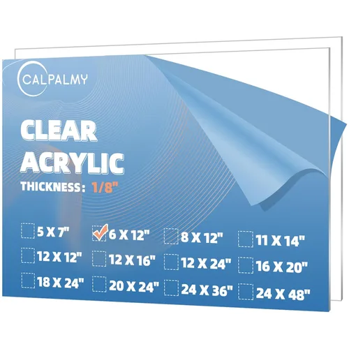 Miniatura 25 de CALPALMY Paquete de 2 hojas acrílicas transparentes grandes de 1/8 pulgadas de grosor, hojas de plexiglás precortadas de 36 x 48 pulgadas