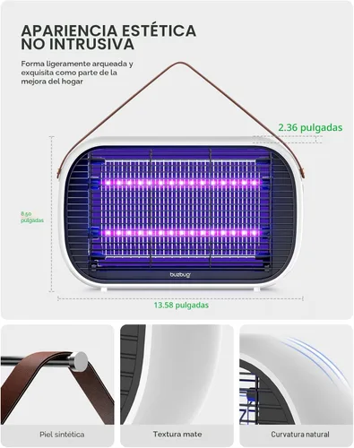 Miniatura 5 de Buzbug Exterminador de insectos LED para interiores, bombillas LED de hasta 50.000 horas, menos potencia sostenible, matamosquitos eléctrico