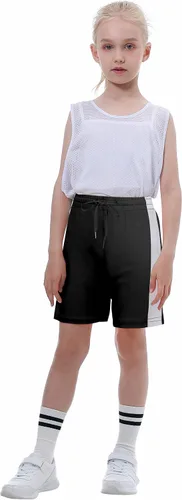 MIVEI Pantalones cortos deportivos de fútbol para niñas pantalones cortos deportivos de baloncesto de secado rápido para gimnasio pantalones cortos