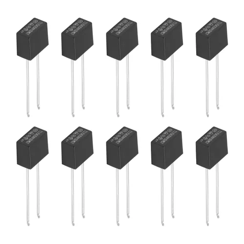 Miniatura 8 de Fielect 30 unids DIP montado en miniatura cuadrado lento golpe micro fusible instrumento eléctrico fusible 2.5A 250V negro